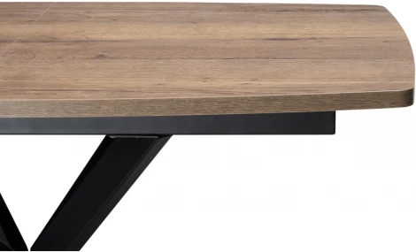 Стол Woodville Палу дуб галифакс табак / черный 551074