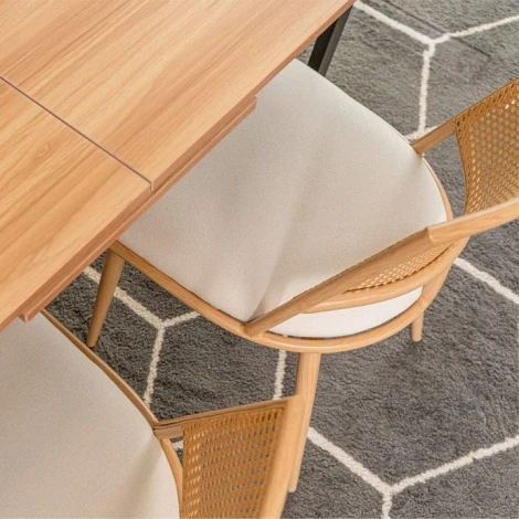 Стул Unity Echo Hesby (Бежевый,Черный/Металл,Ротанг,Велюр) арт.HSBI_DC2245_black