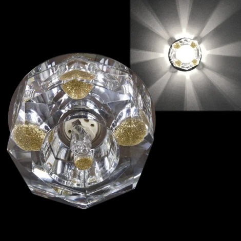 Встраиваемый точечный светильник Sneha 7091/H G9 CR+YL (220V, круглые)