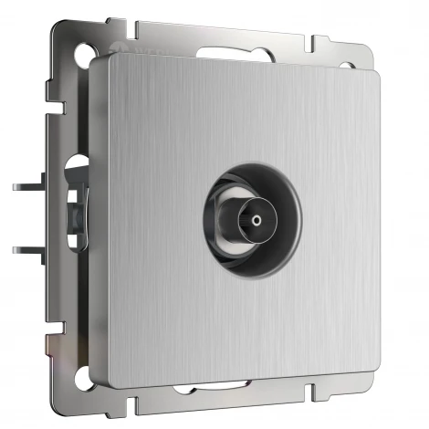 ТВ-розетка оконечная (cеребряный рифленый) Werkel W1183009 (a051363)