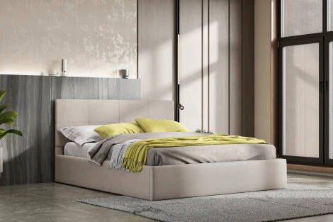 Кровать Арника с основанием двойная №4, Бежевый