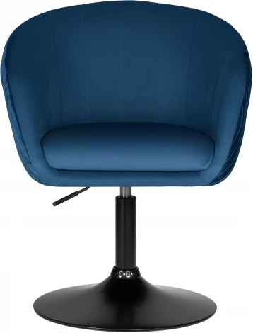 Кресло дизайнерское DOBRIN EDISON BLACK (синий велюр (1922-20)) 8600_BlackBase-LM BLACK, цвет сиденья синий (1922-20), основания черный