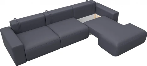 Диван угловой Лига-036 НПБ Классик Лонг правый угол Лига Диванов (Экокожа) арт.127793