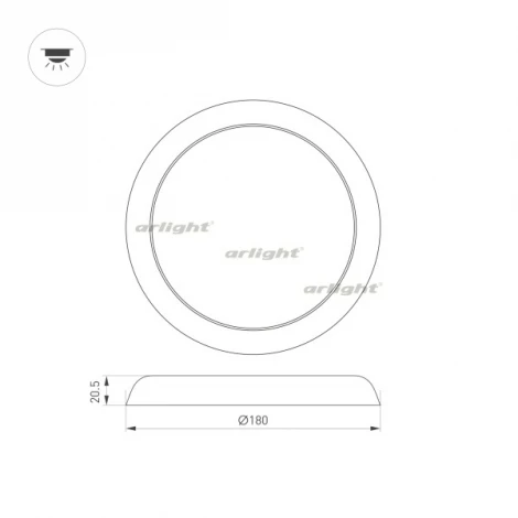 Встраиваемый точечный светильник Arlight 034466 (LED, 220V, круглые, IP44)