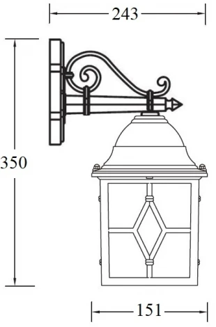 Настенный фонарь уличный Oasis Light TALLIN 1L 64302/02 Gb