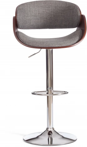 Барный стул LANDO (mod.4036) (Металл,Дерево,Ткань/Серый,Орех,Хром) Tetchair арт.21828
