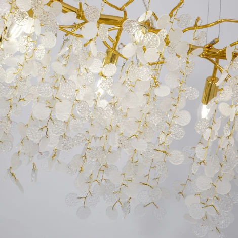 Подвесная люстра Favourite Parra 4161-6P (220V, хрусталь, на тросе, лепестки, ветки)