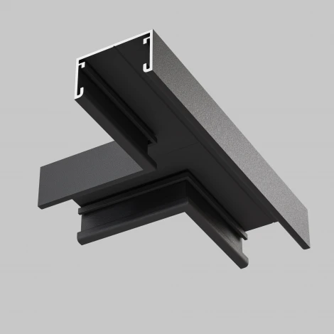 Т- образный коннектор накладной, черный Maytoni Accessories for tracks Basity TRA172CT-11B