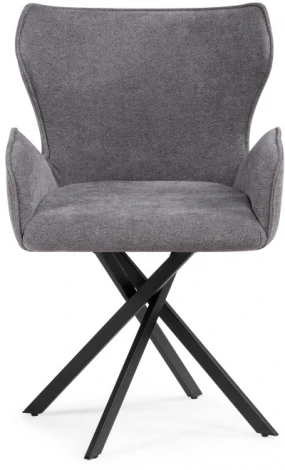 Стул Woodville на металлокаркасе Карлайл крутящийся серый / черный 551070