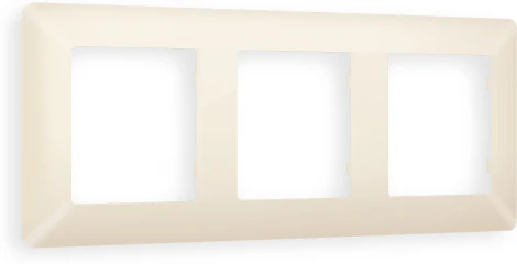 Рамка Ambrella Volt ALFA Line (Бежевый матовый) 3-ая AF110333