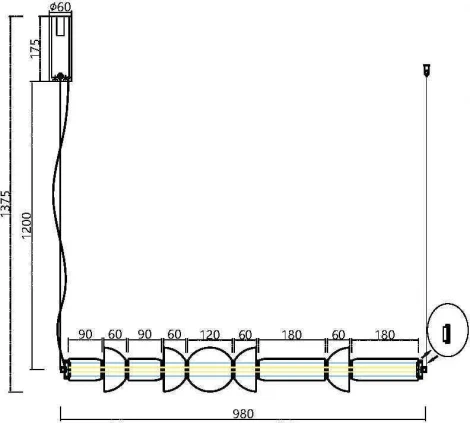 Подвесной светильник Maytoni Cosmo MOD210PL-L39B3K (LED, 220V, на тросе)