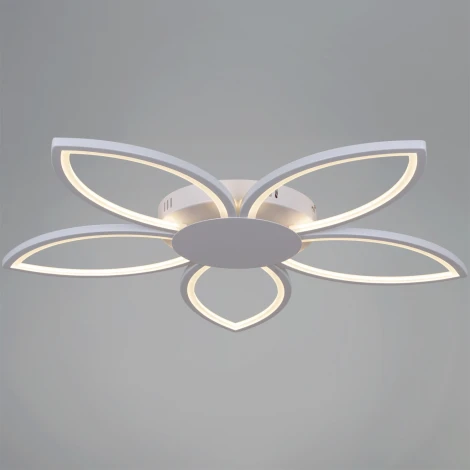 Потолочная люстра светодиодная с пультом с регулировкой цветовой температуры, яркости и ночным режимом Reluce 09877-0.3-05 WH