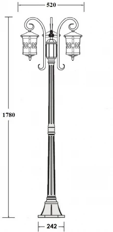 Наземный фонарь Oasis Light FRANKFURT 15858B/18 Gb (220V, IP44)