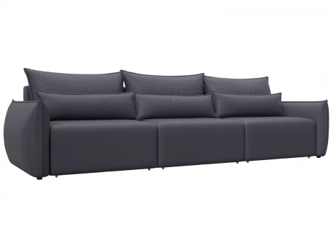 Диван прямой Лига-051 НПБ Лонг (ЛДСП,Брус,Фанера/Пластик/Экокожа/Серый) Лига Диванов 129885