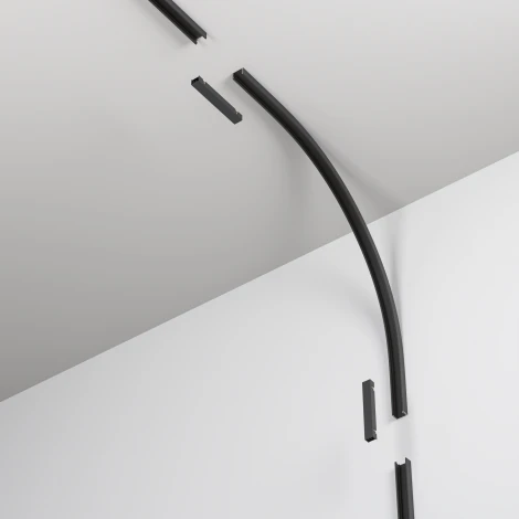 Коннектор радиусный внутренний R300, черный Maytoni Accessories for tracks Basity TRA172ICL-R300-11B