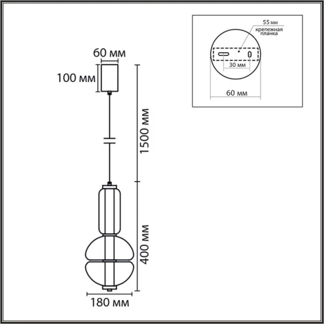 Подвесной светильник Lumion Taisha 8325/28L бронза/прозрачный, металл/стекло LED 28W 4000K 220V