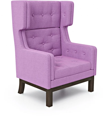 Кресло Arsko Айверс Хай Орех рогожка фиолетовая