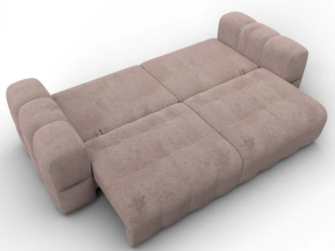 Диван прямой Лига-110 НПБ (ДВП,ДСП,ЛДСП,Брус,Фанера,Велюр/Бежевый) Лига Диванов 136510