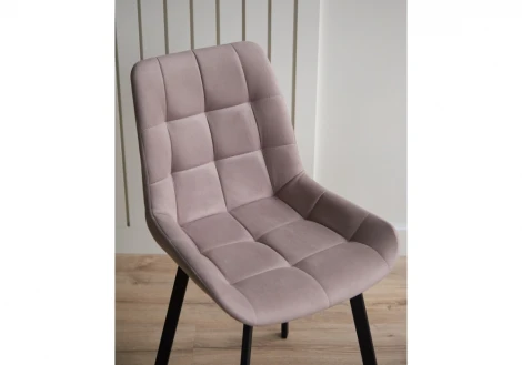 Стул на металлокаркасе Челси П латте (zd 290) / черный 632485