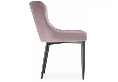 Стул Woodville на металлокаркасе Teo light purple / black 15019