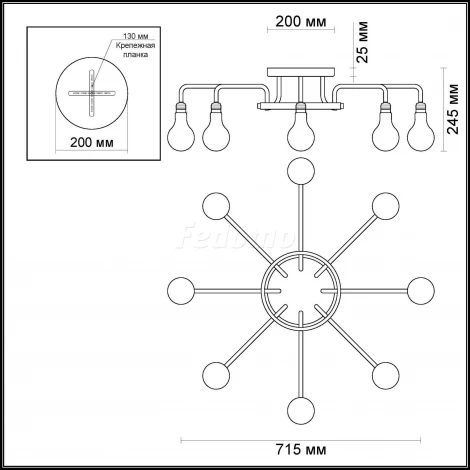Потолочная люстра Odeon Light Alonzo 3983/9C