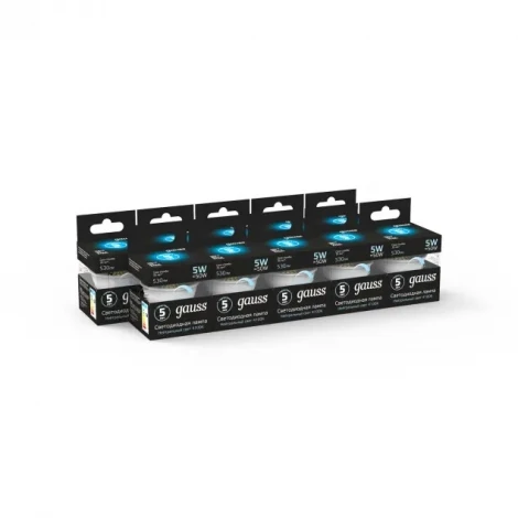 Лампочка светодиодная GU5.3 5 Вт 530 lm 4100K нейтральное белое свечение Gauss 101505205