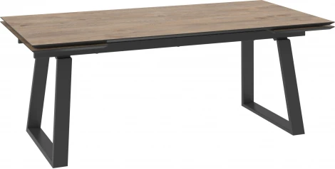 Стол Мебвилл Барон 200, Дуб Винтажный Compakt cer/Чёрный