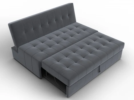 Диван прямой Лига-107 (160) (ЛДСП,Брус,Фанера,Велюр/Серый) Лига Диванов 134920