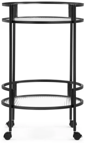 Журнальный столик Woodville Kotani 50х79 black / clear 15595