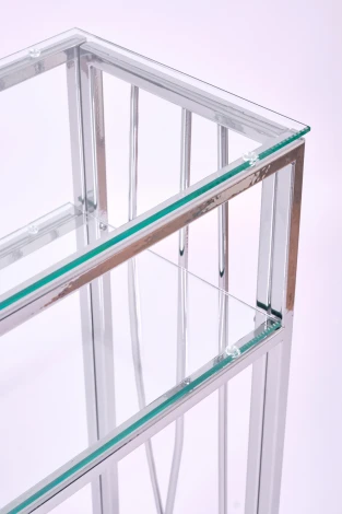 Консольный стол AllConsoles 1122-CS clear серебряный