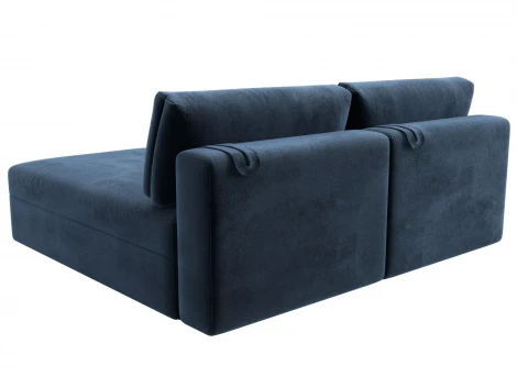 Диван угловой модульный Лига-060 НПБ угол универсальный (ЛДСП,Брус,Фанера/Пластик/Велюр/Синий) Лига Диванов 129495