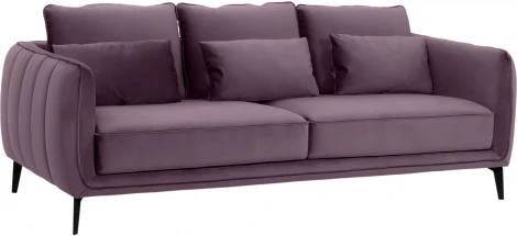 Диван Amsterdam трехместный ОГОГО (арт.664753), (Ткань/Фиолетовый)