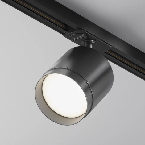 Трековый светильник однофазный 220V Maytoni Polar TR088-1-GX53-B (круглые)