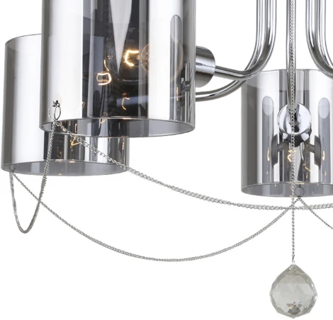 Потолочная люстра на штанге Escada Intense 683/5P (220V, хрусталь, круглые)