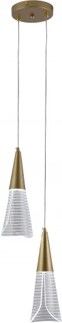 Подвесной светодиодный светильник Natali Kovaltseva Triangle LED LAMPS 81117/2C 14W, золотой, LED (220V, на проводе)