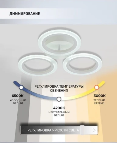 Потолочная люстра Seven Fires Leyni SF5006/3C-WT