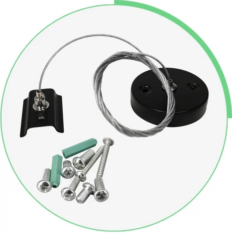 Подвесной комплект для накладного однофазного шинопровода Hesby Lighting Skylite HSBL_0010 (220V, на тросе)