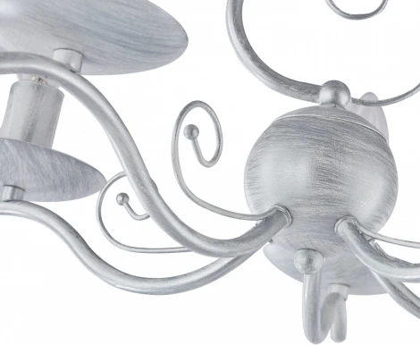 Подвесная люстра Arte Milano Amalfi-9934 339934/5 WT+SL (220V, на цепи, подсвечник, свеча)