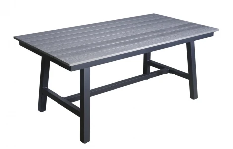"Сан Ремо" стол обеденный из ДПК, каркас алюминиевый темно-серый 4SIS арт.УТ-00006726