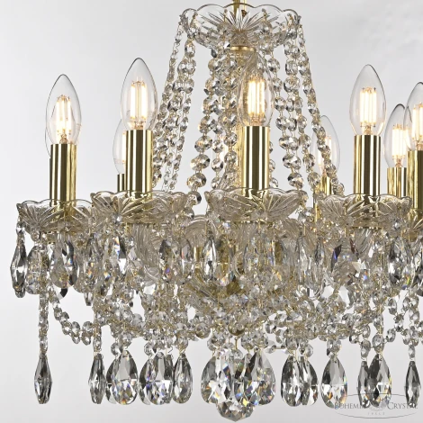 Подвесная люстра Bohemia 107 107/10/141 G (220V, подвески, на цепи, подсвечник, свеча)