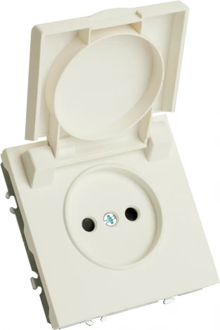 Розетка без заземления с защитной крышкой (белый) Stekker Эмили 49878