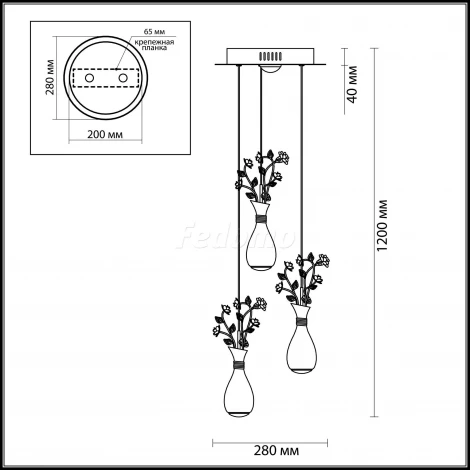 Потолочная люстра Odeon Light Carolis 4035/18L