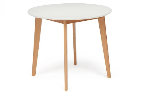 Стол обеденный BOSCO (Боско) Белый + Коричневый (основание бук, столешница мдф)