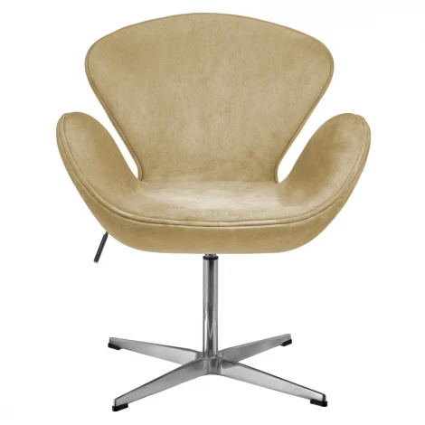 Кресло SWAN STYLE CHAIR карамельный, искусственная замша Bradex Home арт.FR 1045