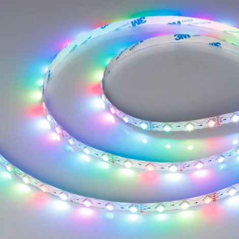 Светодиодная лента SPI-RZ-B60-8mm 12V RGB-PX1-BPT (9 W/m, IP20, 5060, 5m) (Arlight) 047382