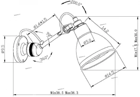 Бра на гибкой ножке Lightstar Loft 765604 (220V)