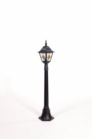 Наземный фонарь Oasis Light QUADRO M lead GLASS 79907MlgY Bl (220V, фонарь, IP44)