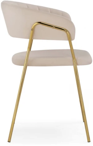 Стул Woodville на металлокаркасе Kamelia 1 beige / gold 15469