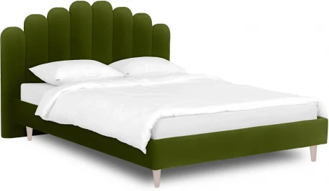 Кровать Queen II Sharlotta L 1600 ОГОГО (арт.577035), (Ткань/Зеленый)