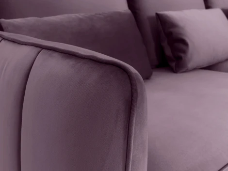 Диван Amsterdam трехместный ОГОГО (арт.664753), (Ткань/Фиолетовый)